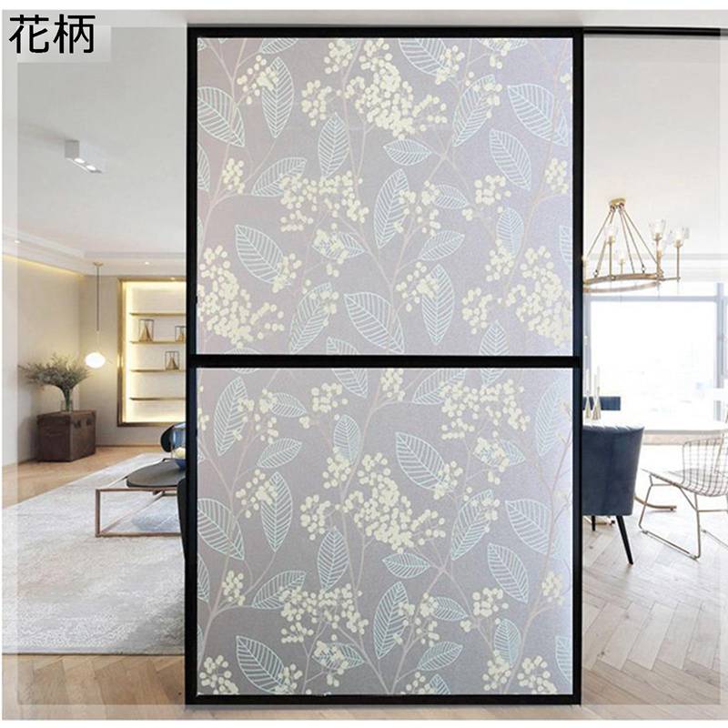 Rakuten - 窓フィルム 花柄 目隠しフィルム ウィンドウフィルム 窓ガラスシート 外から見えない 水だけで貼れる おしゃれ 日よけ uvカット 暑さ対策 風呂場 室内 リビング 新生活 新築祝い すりガラス風 インテリア