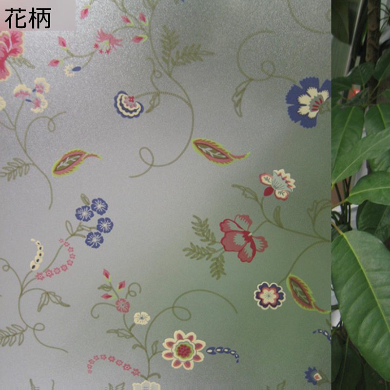 樂天商城 - 窓用フィルム 目隠しフィルム 防犯フィルム 半透明 花柄プリント 水で接着 断熱フィルム 静電気による接着 再利用可能 ガラス飛散防止 日差し対策 すりガラス調 室内 レストラン ベランダ キッチン 賃貸OK
