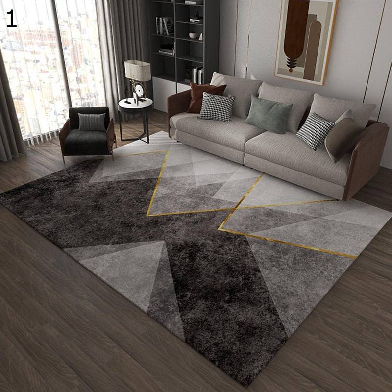 Patterned - 長方形ラグ カーペット 四角 リビングルーム 居間 チェアマット 春夏秋冬 速乾性 吸水力強い 軽量 キズ防止・防音傷 INS風 北欧風 チェア 食卓 在宅勤務 家庭用 ホットカーペット対応 ベッド ホーム