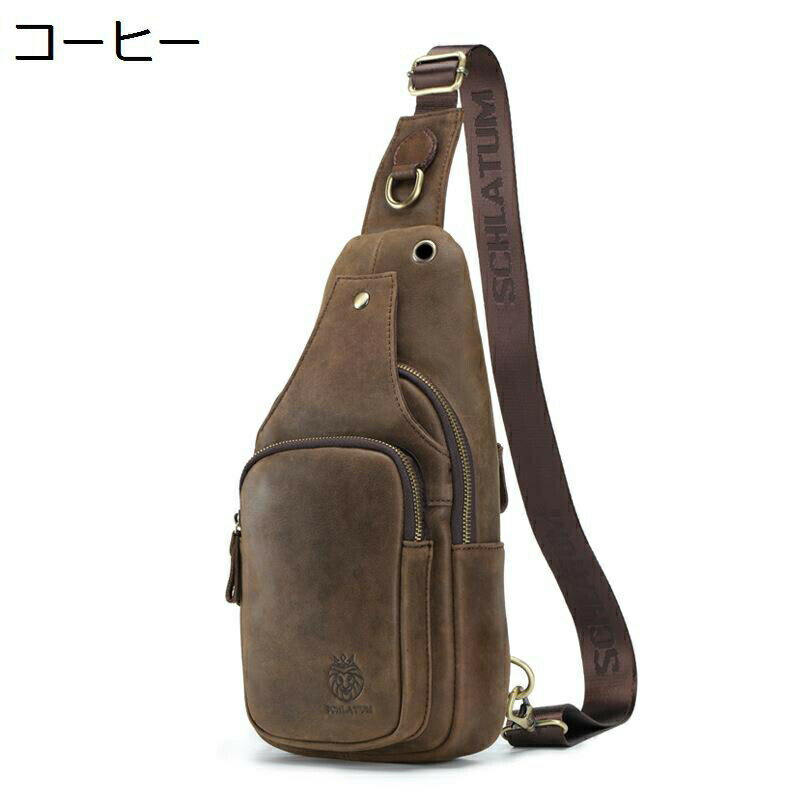 Rakuten - ヒップバッグ ウエストバッグ 牛革 メンズ ウエストポーチ 2WAY 肩掛けバッグ ボディバッグ おしゃれ ポータブル 拡張可能 調節可能ベルト 小分け用ポケット 防水 腰ポーチ ビジネス 旅行 通勤 通学