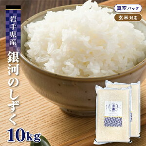 米 10kg 送料無料 白米 銀河のしずく 5kg×2 令和六年産 送料無料 岩手県産 特A 10キロ お米 玄米 ごはん 慣行栽培米 一等米 単一原料米 分付き米対応可 保存食 真空パック 高級 保存米 米