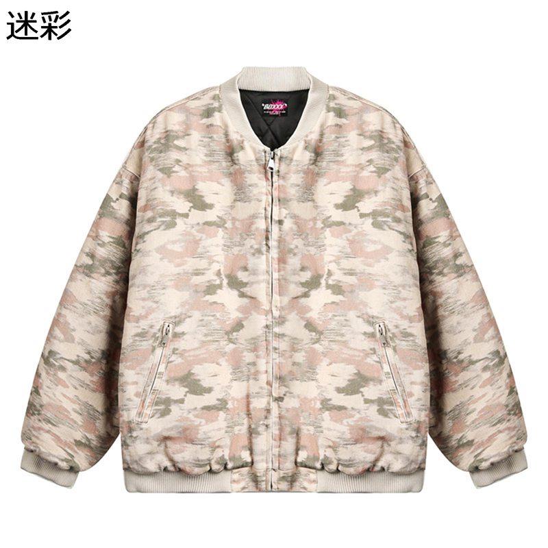 樂天商城 - 中綿ジャケット ブルゾン ジャンパー メンズ ショート ゆったり 秋冬用 アメカジ レトロ 迷彩 厚手 カジュアル 防寒 保温性 あったかい 作業 スポーツ アウトドア 男女兼用
