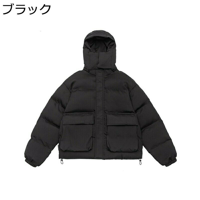 Other - 中綿ジャケット メンズ ショート 秋冬 ゆったり 厚手 冬用ジャケット フード着脱 カジュアル 防寒対策 保温性 暖かい ジャンパー 作業 スポーツ お出かけ アウトドア 冬服