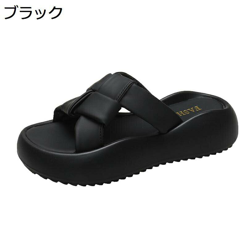 ミュールサンダル レディース サマーサンダル クロス かわいい 上品 フェミニン 大きめ オープントゥ スリッポン 防滑 通気 屈曲性 履きやすい サンダル カジュアル リーガル 仕事 入学式 夏