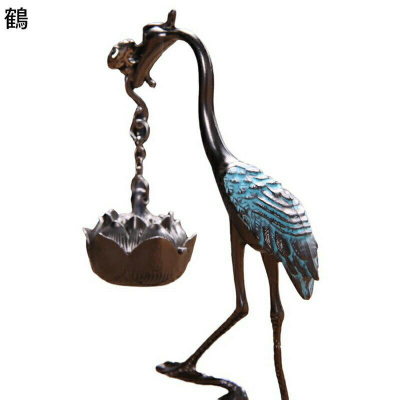 樂天商城 - 香炉 鶴 中華風 香具 置物 丸香炉 香道 茶道具 風水置物 装飾品 書斎 蓋付き 贈り物 瞑想 睡眠