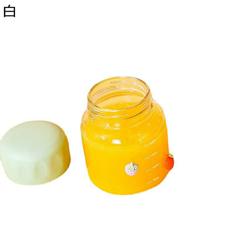水筒 目盛り付き 300ml ウォーターボトル 耐熱ガラス タンブラー クリアボトル 小型 蓋付き 小さい 直飲み 無鉛 水分補給 便利な 耐衝撃性 洗いやすい 漏れなし 学生 大人用 部屋用 お茶 フィットネス 炭酸対応