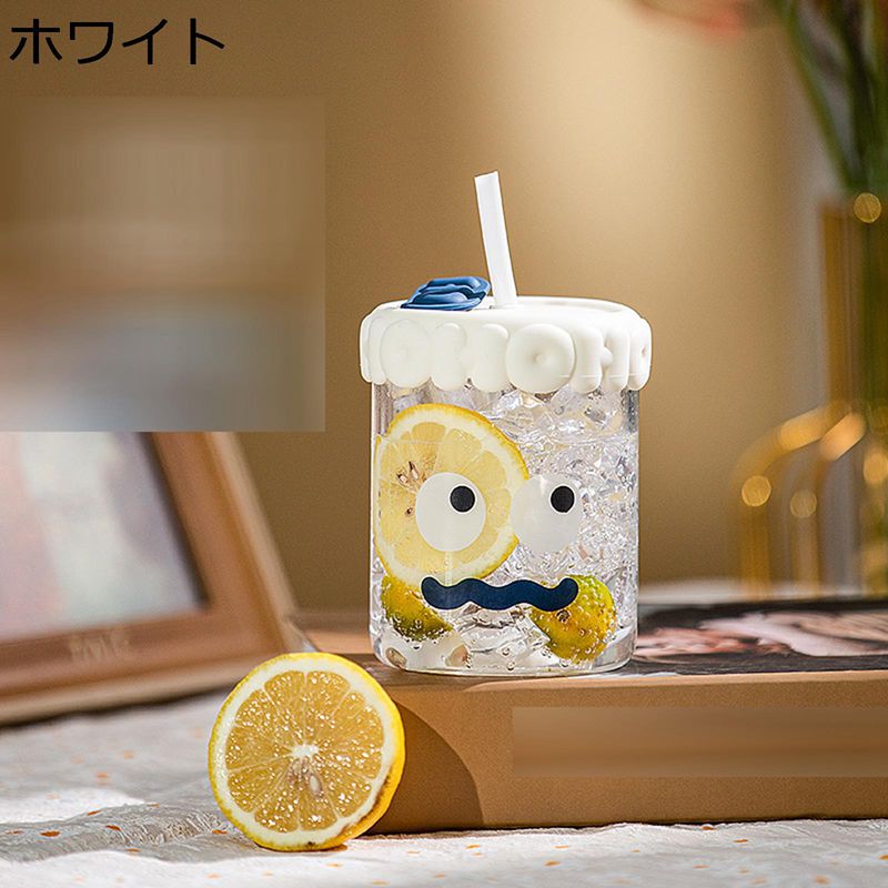 Cups, Cup Bags - 透明水筒 ウォーターボトル 耐熱ガラス 給水ボトル ストローボトル 水筒 380ml 520ml 無鉛 夏用 高い密封性 洗いやすい 軽い 個性的 かわいい ユニセックス 仕事 屋外 ギフトお祝い グリーン