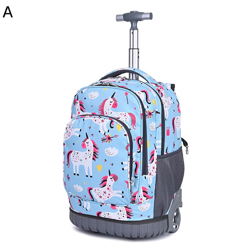 Carry Cases - 大容量 キッズバッグ トローリーケース リュック仕切り 多機能 子供用 小学生 コンパクト収納 おしゃれ キャリーケース 2輪 スムーズ走行 キャスターバッグ 旅行カバン お出かけ 通学 遠足