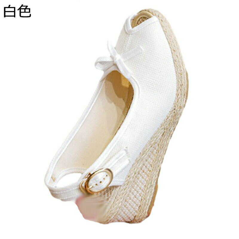 ビーチサンダル 女性用 ジュート巻き オープントゥ 麻 可愛い ビーサン ウェッジ エスニック サマーシューズ 前開き 美脚 プール 普段履き 浴衣 軽量 防滑 通気 痛くない 女の子 カジュアル 無地 通勤