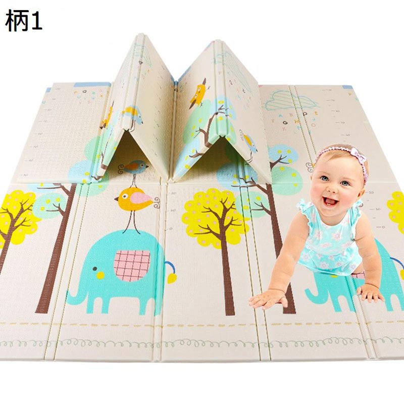 ベビーマット 極厚 赤ちゃん ベビープレイマット おしゃれベビー キッズ用プレイマット リバーシブルプレイマットリバーシブル 折り畳み式 安全無味 両面使用可 滑り止め 防水 防寒