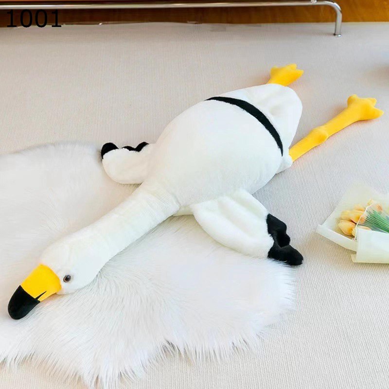 白い鵞鳥 フラミンゴ 抱き枕 ロングスロー枕 腰枕 添い寝枕 クリスマスプレゼント ギフト もちもち ふわふわ 飾り 太い 腹ばい枕 椅子 横向き寝 かわいい 柔軟性 動物 ベッド 子供 女の子