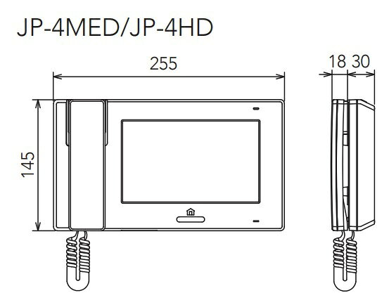 インターホン アイホン　JP-4HD　モニター付子機 [∽]