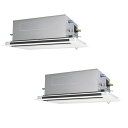 三菱 PLZX-HRMP140LF5 業務用エアコン 2方向天井カセット ズバ暖スリム Hシリーズ 同時ツイン P140形 5馬力 三相 200V ワイヤード ...