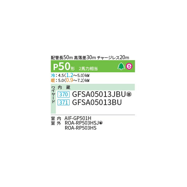 日本キヤリア/旧東芝 GFSA05013BU 業務用エアコン 床置形 スタンド スーパーパワーエコゴールド シングル P50 2馬力 三相200V ワイヤード ♪∀