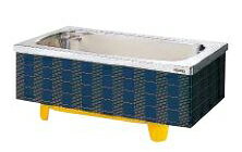 クリナップ 浴槽　SXB-14S(R・L)　ブルー(B) マルチカラー・ステンレス浴槽 間口140cm 埋込式2方半エプロン [♪△]