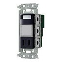 電設資材 パナソニック WTL4065MBK SO-STYLE 埋込熱線センサ付ナイトライト LED 電球色 明るさセンサ・コンセント付 マットブラック
