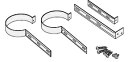 石油ふろ給湯器 ノーリツ 部材 【φ80固定金具セット(φ80×φ80用 一式) 0500178】 給排気筒部材