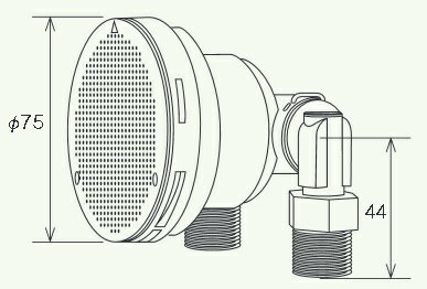 ガス給湯器部材 パロマ 【BSFA-CP】(50695) LS兼用循環金具（バスアダプター）強制循環タイプ用　ネジ接続タイプ