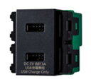 電設資材 パナソニック WN1476MB SO-STYLE 埋込 充電用 USBコンセント 2ポート 3A マットブラック