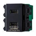 電設資材 パナソニック WN1476B SO-STYLE 埋込 充電用 USBコンセント 2ポート 3A ブラック