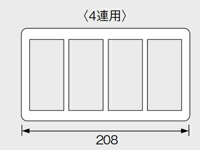 電設資材 パナソニック WTC7104F コスモシリーズワイド21 スイッチプレート 4連用 ラウンド ベージュ [2]