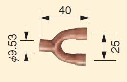 コロナ 石油暖房機部材 床暖房システム部材　USC-14　銅管配管 Y字管 [■【本体同時購入のみ】] 2