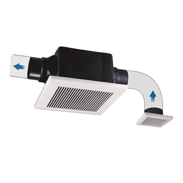 高須産業 TK-265R2L 換気扇 天井用換気扇 パイプ径φ100 開口寸法260～280mm角 2室同時換気 標準タイプ 24時間換気対応 横格子パネル