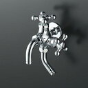 水栓金具 KVK K23CJ 二口横水栓(レトロピアンハンドル付)