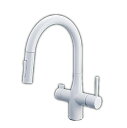 KVK KM6081VECM4 浄水器専用グースネックシングルレバー式シャワー付混合栓 eレバー マットホワイト 水栓本体のみ