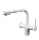 KVK KM6121SCECM4 浄水器付シングルレバー式シャワー付混合栓 eレバー マットホワイト
