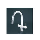 KVK KM6091SCECM4 ビルトイン浄水器用シングルシャワー付混合栓(センサー) ACタイプ マットホワイト 浄水カートリッジセット付