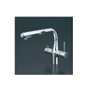 KVK KM6131DSCEC ビルトイン浄水器用シングルシャワー付混合栓(センサー) 電池タイプ 浄水カートリッジセット付