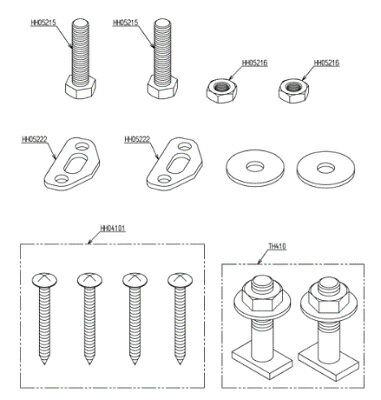 トイレ関連 TOTO 部品　HH04126　固定