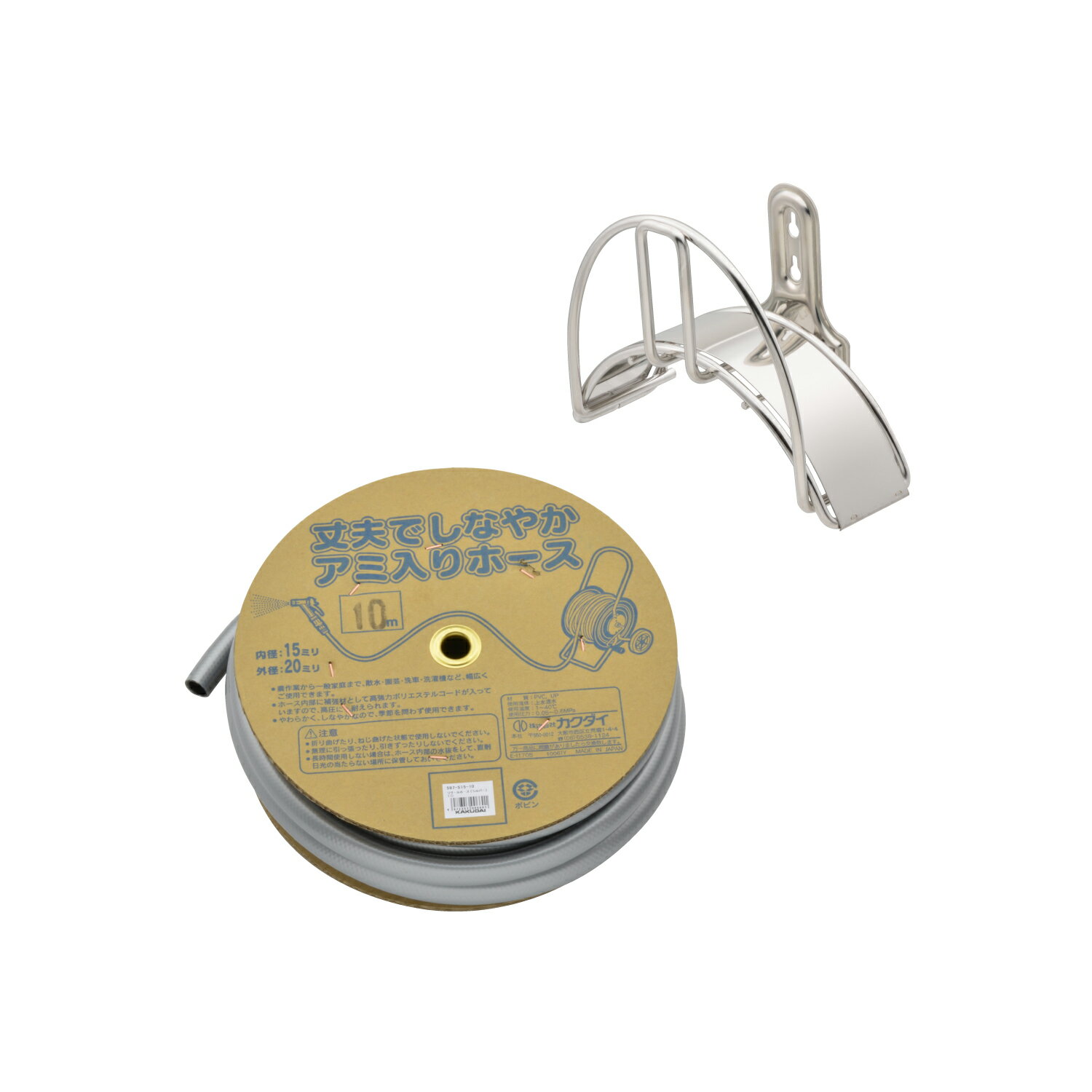 カクダイ/GAONA/ガオナ GA-QD046 水栓金具 ホース付きステンレスハンガー 受注生産 [§]