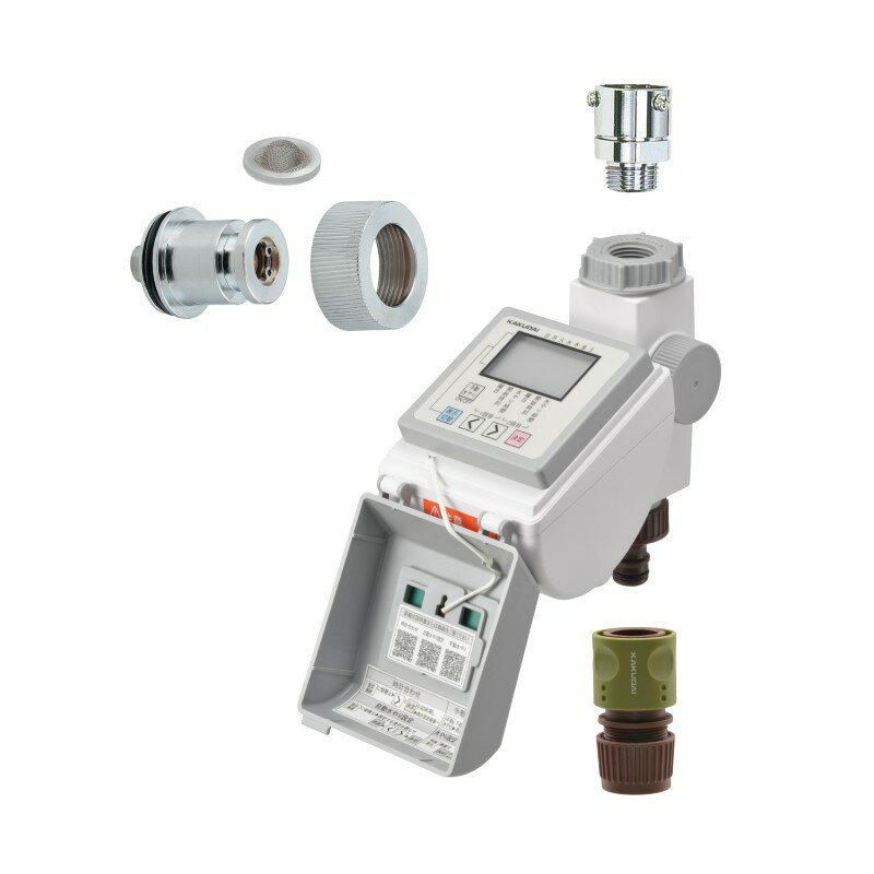 カクダイ/GAONA/ガオナ GA-QE018 ソーラー発電潅水コンピューター 凍結防止エレメント付 受注生産品 [§]