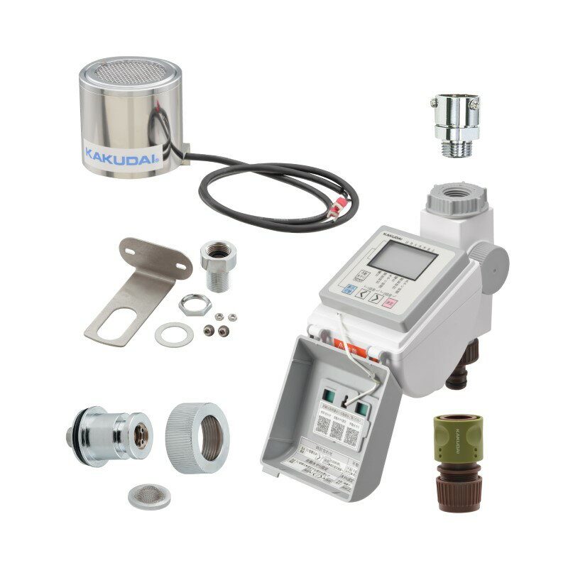 カクダイ/GAONA/ガオナ GA-QE020 ソーラー発電潅水コンピューター 凍結防止エレメント付 雨センサー付 受注生産品 [§]