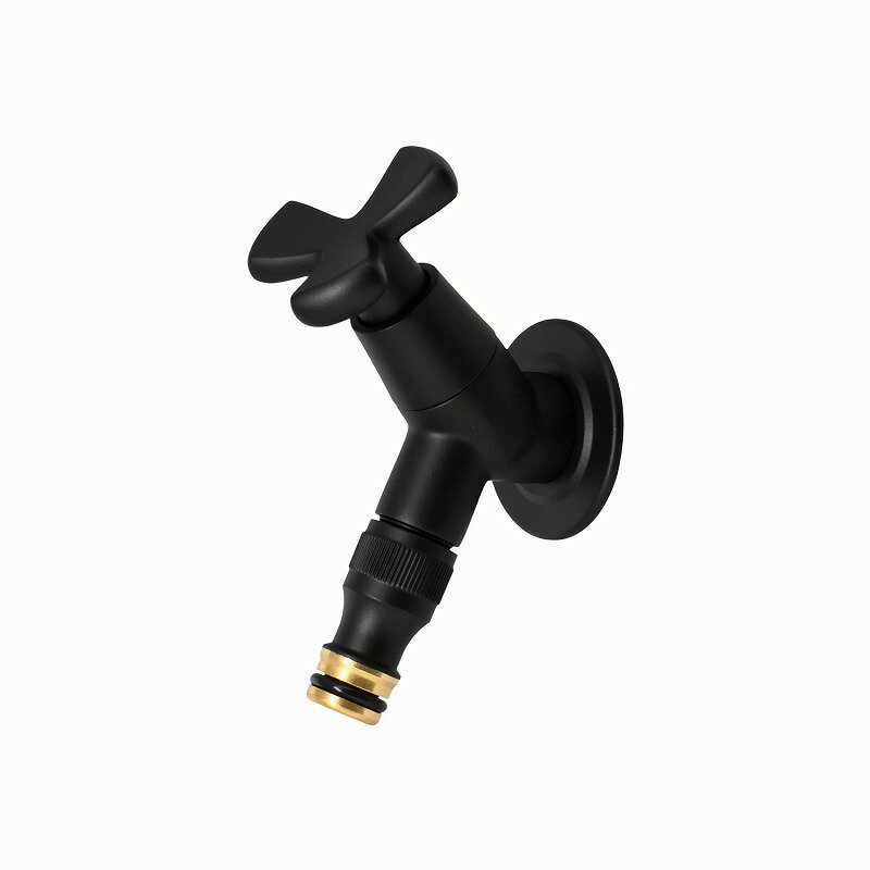 カクダイ/GAONA/ガオナ GA-RA020 横水栓 マットブラック 受注生産品 [§]