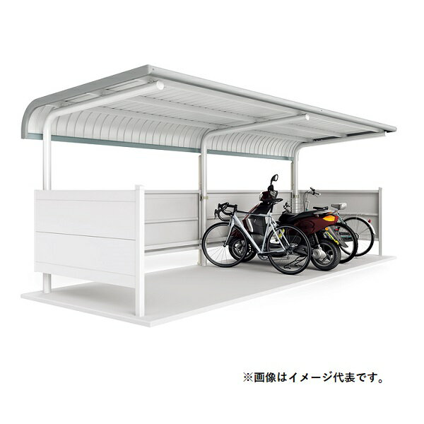 [九州限定]イナバ物置 自転車置場 2連棟 BP-24UL-2 一般型 BPシリーズ 埋め込み式 12台収納 ♪