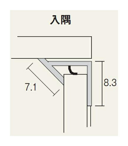 フクビ 【AE2／20本入】 アルパレージ用 入隅 2450mm 壁面化粧パネル(内装)[♪△]