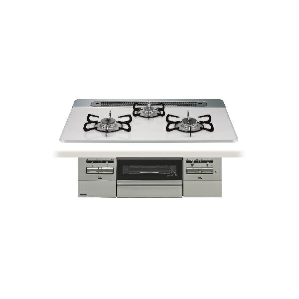 パロマ PD-743WS-75CV ビルトインコンロ BRilliO 75cm 3口 水なし両面焼グリル ティアラシルバー (ラ・クックグラン同梱)