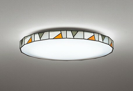 オーデリック OL291160BCR シーリングライト 6畳 調光 調色 Bluetooth リモコン別売 LED一体型 電球色～昼光色 ステンド調