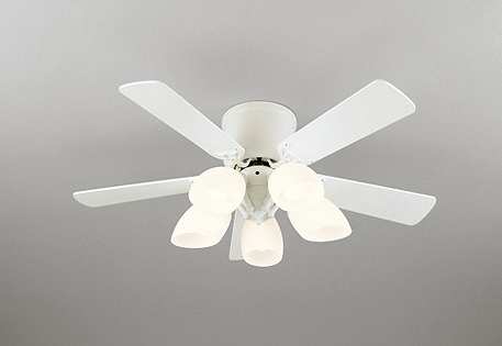 オーデリック WF444PR シーリングファン 6畳 光色切替調光 リモコン付 LEDランプ 電球色 昼白色 オフホワイト/ナチュラル