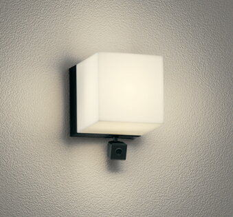 オーデリック OG264110LCR(ランプ別梱) エクステリア ポーチライト LEDランプ 電球色 高演色LED 人検知カメラ付 防水パッキンレス型 防雨型 黒色