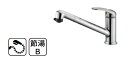 水栓金具 三栄水栓 K87101JV-13 シングルワンホールスプレー混合栓
