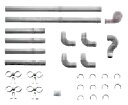 長府/サンポット 石油暖房機 関連部材 FR-20N FF暖房機 給排気管延長セット 延長セット（給気ホース使用） ♪▲