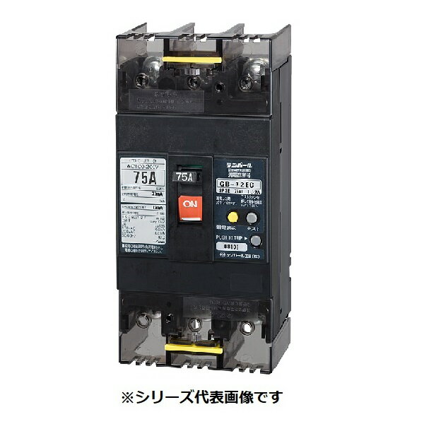 テンパール工業　72EC7530S　漏電遮断器 経済タイプ Eシリーズ OC付 裏面形 75AF 2P2E 100-200V 75A 30mA ※受注品 [§￡￡]