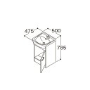 TOTO 洗面化粧台 LDSAS050AAGDG1(カラー) Aシリーズ 片開き扉 単水栓(一般地・寒冷地共用) 間口500mm 洗面ボウル高さ750mm 受注生産品 ♪§