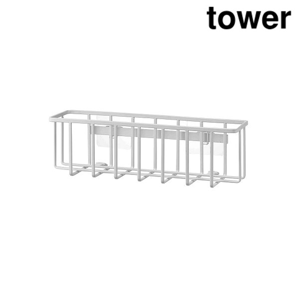 山崎実業 6913 フィルムフック収納ラックL タワー ホワイト