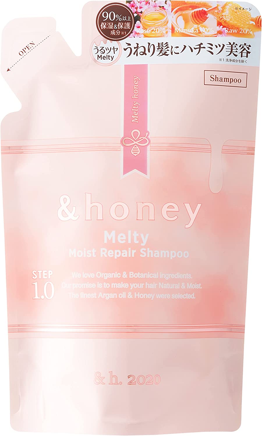 ＆honey Melty モイストリペアヘアシャンプー1.0 詰替え ピュアローズハニーの香り 350ml【アンドハニー】