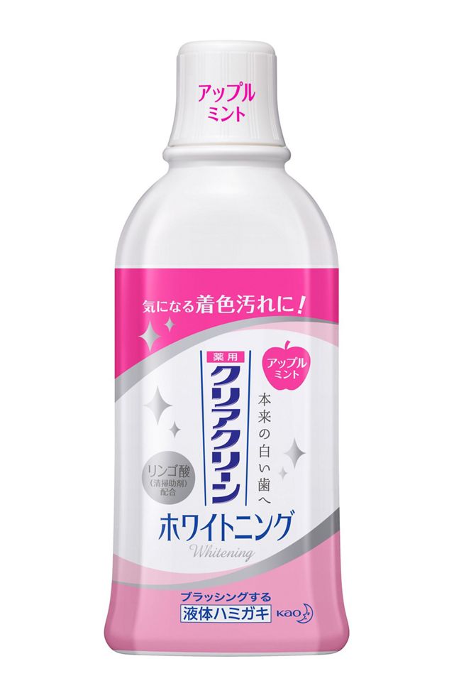 【花王】クリアクリーンホワイトニング デンタルリンス アップルミント（600ml）【医薬部外品】